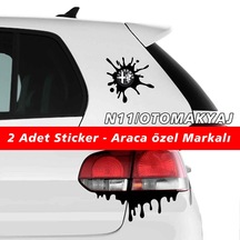 Alfa Romeo 8C Sticker 2Adet Kapı Far Tampon Bagaj Stickerı