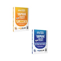Yediiklim Yayınları 2025 Kpss Genel Yetenek Türkçe Ve Matematik Yaprak Test 2 Li Set