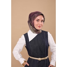 Silk Home Twill İpek Eşarp 11484-29 Mor, Yeşil, Menekşe, Koyu Yeşil