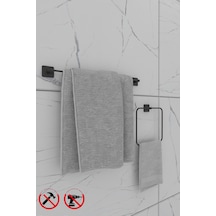 Alper Banyo Jasmin Kare Siyah Yapışkanlı 2'li Set - Uzun Havluluk Kare Havluluk Siyah Alper Banyo Jasmin Kare Siyah Yapışkanlı 2'li Set - Uzun Havluluk Kare Havluluk Siyah
