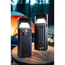 50000 Mah Hızlı Şarj Powerbank 22.5w Led Işıklı Kendinden Kablolu