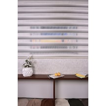 Gri-krem Pliseli Etek Dilimsiz Ds 10658-v9 Zebra Stor Güneşlik Perde