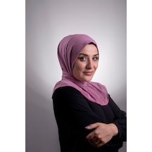 Hürrem Bone Gül Kurusu Pratik Hazır Geçmeli Tesettür Eşarp Sandy Kumaş Arkada Gülkurusu