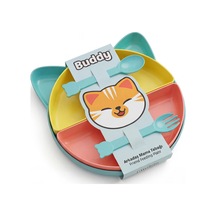 Kitty 7 Parça Mama Tabağı Seti, Bölmeli, Bpa İçermez, Bulaşık Makinesinde Yıkanabilir Tropikal