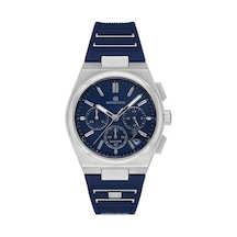 Momentus Tm345s-11ms Safir Camlı Silikon Kordon Çelik Kasa 5 Atm Suya Dayanıklı Lacivert Renk Erkek Kol Saati Füme