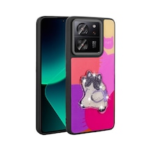 Zore Mi 13t Pro Kılıf Parlayan Kabartmalı İkonik Figürlü Nvth Amas Silikon Kapak - Mor