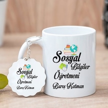 Sosyal Bilgiler Öğretmeni Kupa Bardak Ve Anahtarlık