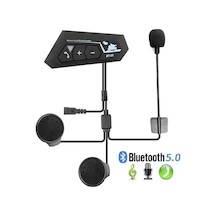 Motosiklet Kaskı İçin Şarj Edilebilir Bluetooth Intercom Kulaklığı Ve Mikrofon Seti