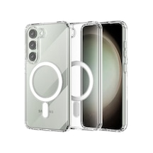 Samsung Uyumlu Galaxy S23 Plus Uyumlu Kılıf Magneticsafe Şeffaf Silikon - Şeffaf