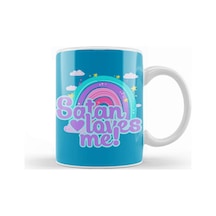 Satan Loves Me Cute Rainbow Kupa Bardak Porselen Karışık