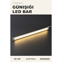 Onerous 50 Cm Günışığı Led Bar, Adaptörlü, Tezgah Altı Aydınlatma Sarı