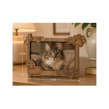Arliadesign Kişiye Özel Kedi Fotoğraf Çerçevesi Ahşap Patili Çerçeve