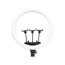 Noktaks - Işıklı Telefon Tutucu Ring Light Mj-56 Uzaktan Kumandalı 21 İnç - Siyah - T37795