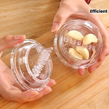 Primepickings Transparan Mavi Manuel Sarımsak Presi Doğrayıcı Plastik El Tipi Mutfak Masher Şeffaf Mavi