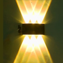 Alüminyum Kasa Çift Yönlü Led Aplik 6w Amber Siyah