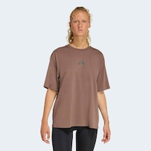 Adidas Climacool Animal Training Graphic Kadın Kahverengi Antrenman T-shirt Kb9420 Kahverengi