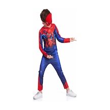 Life For Moda Erkek Çocuk Spiderman Kostümü Maskeli Örümcek Adam Kostümü Kırmızı - Mavi