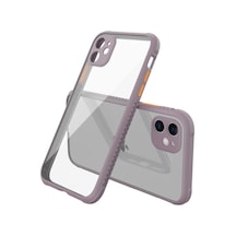 Apple iPhone  Uyumlu,  12 Mini Kılıf Miami Şeffaf Silikon - Açık Mor