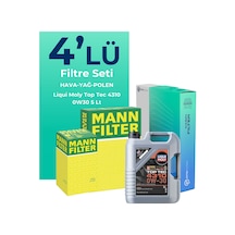 Mann Fiat Egea 1.6 Benzin Filtre Bakım Seti Liqui Moly Motor Yağlı (2015-2021) 4 Lü -