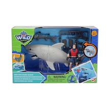 Wild Quest Köpekbalığı Oyun Seti 22 Cm Okyanus Köpekbalığı 10 Cm Hareketli Dalgıç Figürü Küçük Balık Ve Su Altı Keşif Aksesuarlı Çocuk Rol Ve Aksiyon Oyuncak Seti