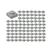 Yedek Parçalar: Plate: 100 Adet 1x1 Plate Parts Plaka Parçası Açık Gri 3024