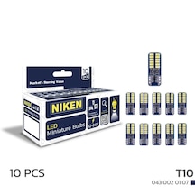 Nıken 12 Volt T10 Dipsiz Beyaz 24 Ledli Ampul - 10 Adet