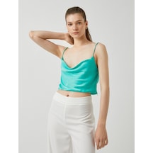 Koton Askılı Degaje Yaka Abiye Bluz Yeşil 2sak60046fw 2SAK60046FW979
