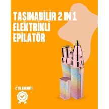 Mey İthalat Mini Usb Şarjlı Elektrikli Epilatör Kaş Ve Yüz Tüy Temizliği İçin 2'si 1 Arada