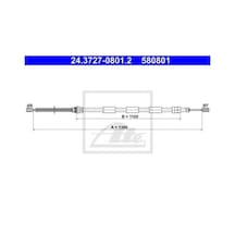 Ate 24372708012 El Fren Teli 1386mm Peugeot 205 1980