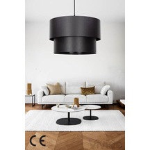 Pasta Sarkıt Avize Siyah Finlin Siyah