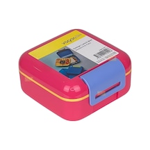 Bento 1000ml Lunchbox Tek Katlı Bölmesiz Pp Plastik Küçük Sefer Tası Yemek Kutusu Koyu Pembe Çok Renkli