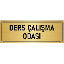 Metal Yönlendirme Levhası, Departman Kapı İsimliği Ders Çalışma O 10x20 cm Altın Renk