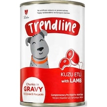 Trendline Sos İçerisinde Et Parçacıklı Kuzulu Yetişkin Köpek Konservesi 400 Gr 12'li Paket