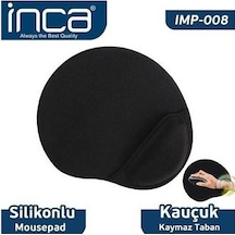 INCA SİLİKONLU BİLEKLİKLİ MOUSE PAD SİYAH