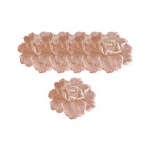 Suntek 6 Adet Çiçek Placemat Pvc Batı Tatil Gül-altın Gül Altın