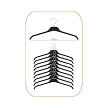 Plastik Üst Giyim Askısı, Gömlek Askısı, Tişört Askısı, Bluz Askısı, Tunik Askısı, Siyah, 10 Adet Pl Diğer