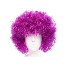Koyu Mor Renk Violet Afro Bonus Saç Peruk Diğer