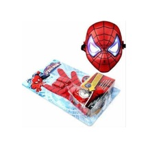 Örümcek Adam Spider Man Işıklı Maske ve Taso Atan Eldiven Spimask