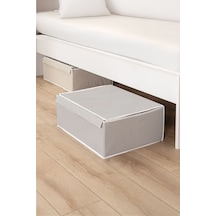 Kapaklı Çok Amaçlı Çamaşır-saklama-düzenleme Vb Hurç, Kutu - 50x40x19 - Baza Model Kutu - Gri Renkli