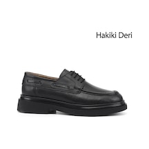 Gönderir Erkek Siyah Floter Bağcıklı Hakiki Deri Ayakkabı Ddma73542945