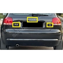 Audi A3 & 1.6 Bagaj Yazısı Ve Arma Seti 3'lü Paket 3m 3d Abs