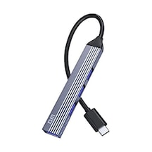 Ayrex Chb057 Usb Type-c To 4 Portlu 3 Usb 2.0 1 Usb 3.0 Hub Çoklayıcı 15 Cm