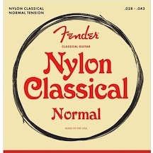 Fender 100 NYLON Klasik Gitar Teli CLEAR/SILVER (yeni versiyon)