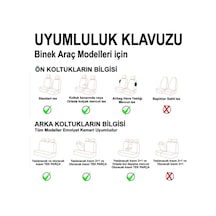 Alfa Romeo 145 Lüx Yarı Deri Oto Koltuk Kılıfı Ön Arka Takım İstanbul Serisi Siyah Beyaz