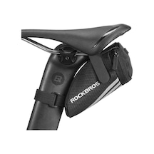 Rockbros Bisiklet Sele Çantası, Bisiklet Çantası, Mtb Yarış Bisikleti İçin, Katlanır Bisiklet Çantası, 15 X 6,5 X 5 Cm, Sabitleme Kayışlı, Tutuculu Siyah