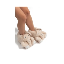 Twigy Elfi Kadın Hayvanlı Panduf Bej 36/41 Bej