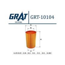 Grat 10104 Hava Filtresi Fiat: Ducato 2.2jtd 2.3 Jtd / Pe