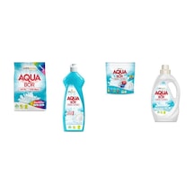 Aquabor Doğal Mineralli 4 Kg Renkliler + Elde Bulaşık + Tablet + Sıvı Beyaz 4 Lü Set