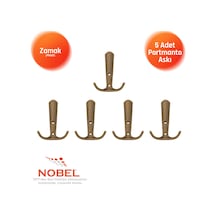 Focus Portmanto Askısı, Metal Vestiyer Askısı, Anti K Sari, Duvar Ve Dolap Askılığı 5'li Set Vidalı