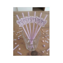Pembe Kurdele 12li Cupcake Kürdan 12 Li Pipet Seti Pembe